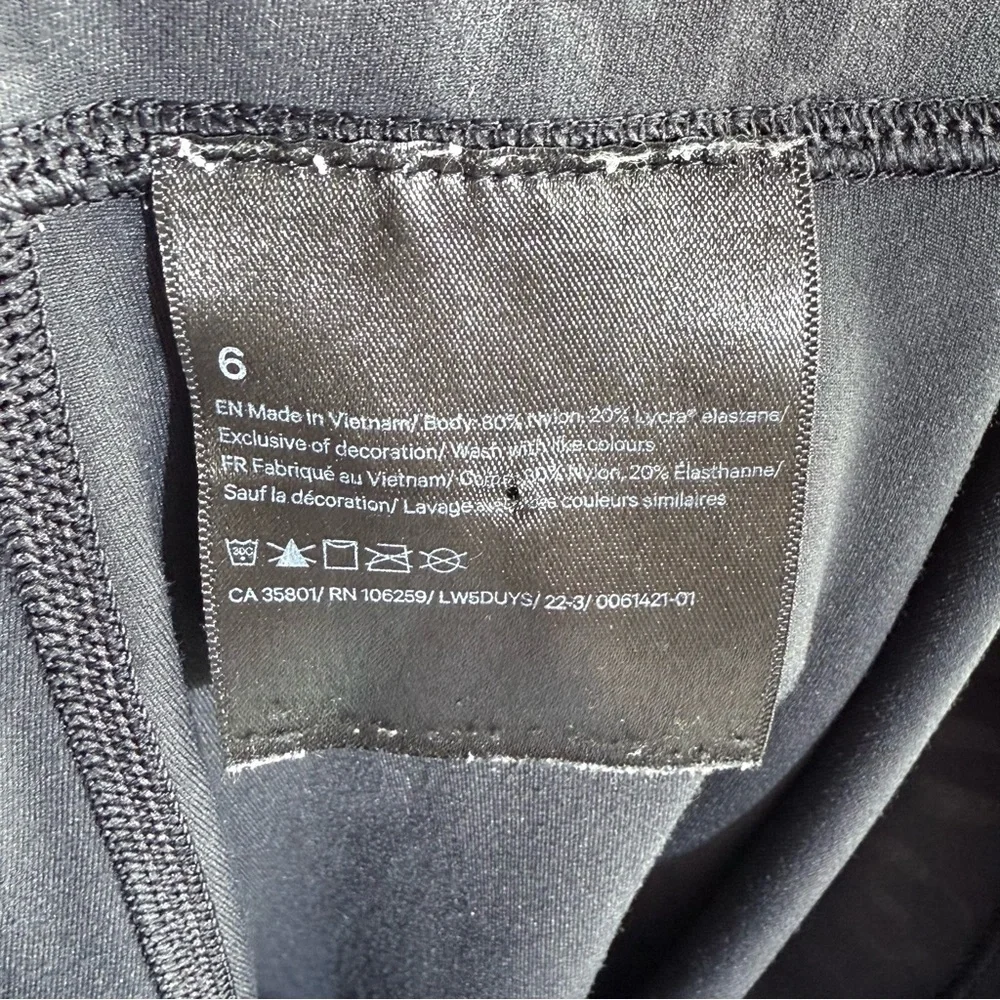 Lululemon Align High Rise Pant 25" Segment Emboss Black Leggings 6 Nulu W5DUYS - Picture 8 of 15